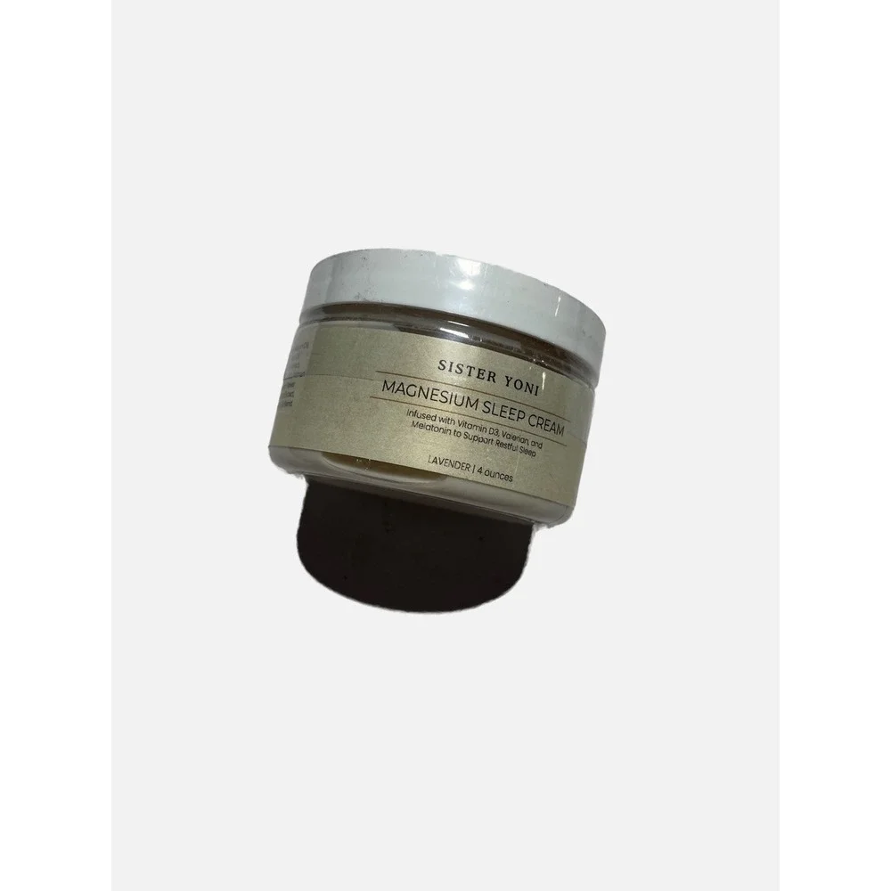 Sister Yoni Magnesium Sleep Cream Unisex 4oz Lavender Melatonin Valerian Relax